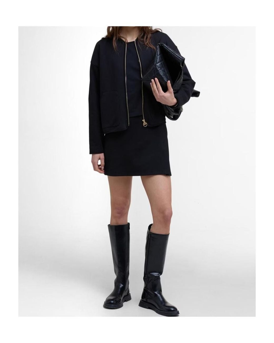 Barbour Black Zipper Sweatshirt
