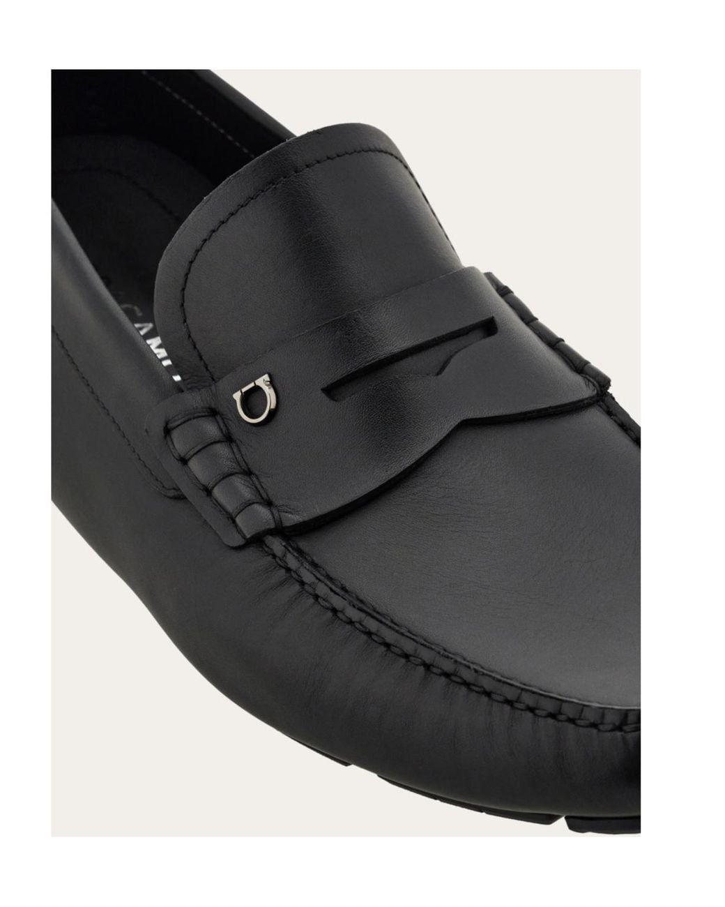 Ferragamo Black Penny Driver Loafer for men