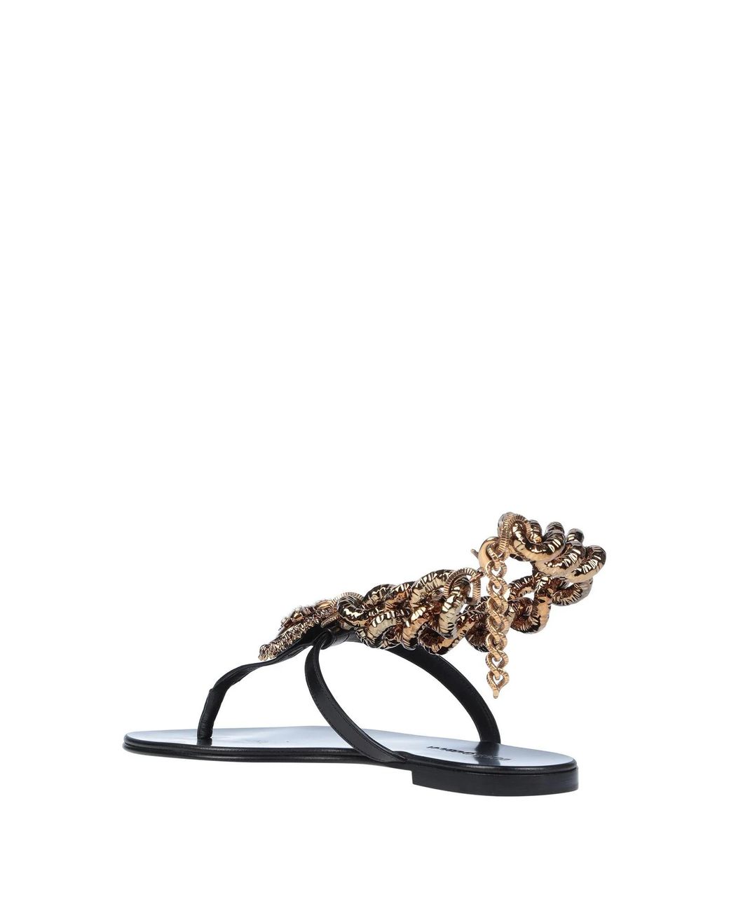 Dolce & Gabbana Brown Two-Tone Leather Flip-Flop Sandals