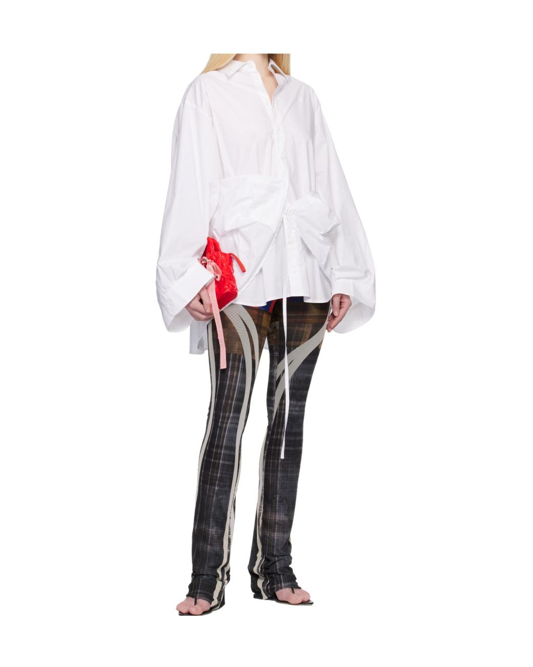OTTOLINGER White Liberated Double Long-Sleeve Mini Dress
