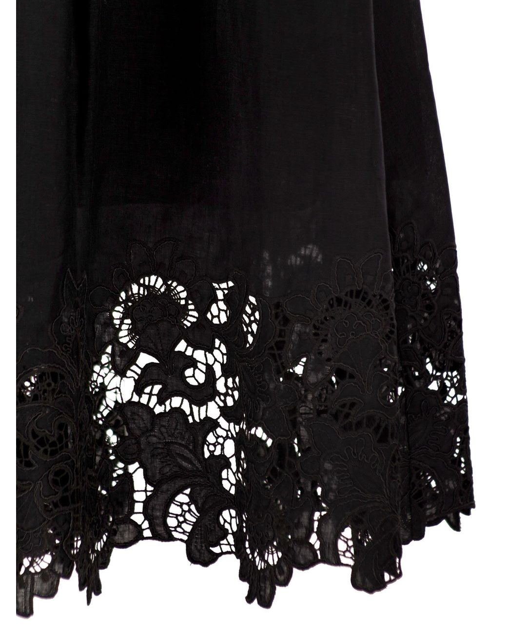 Max Mara Black Studio Scena Strapless Lace Midi Dress