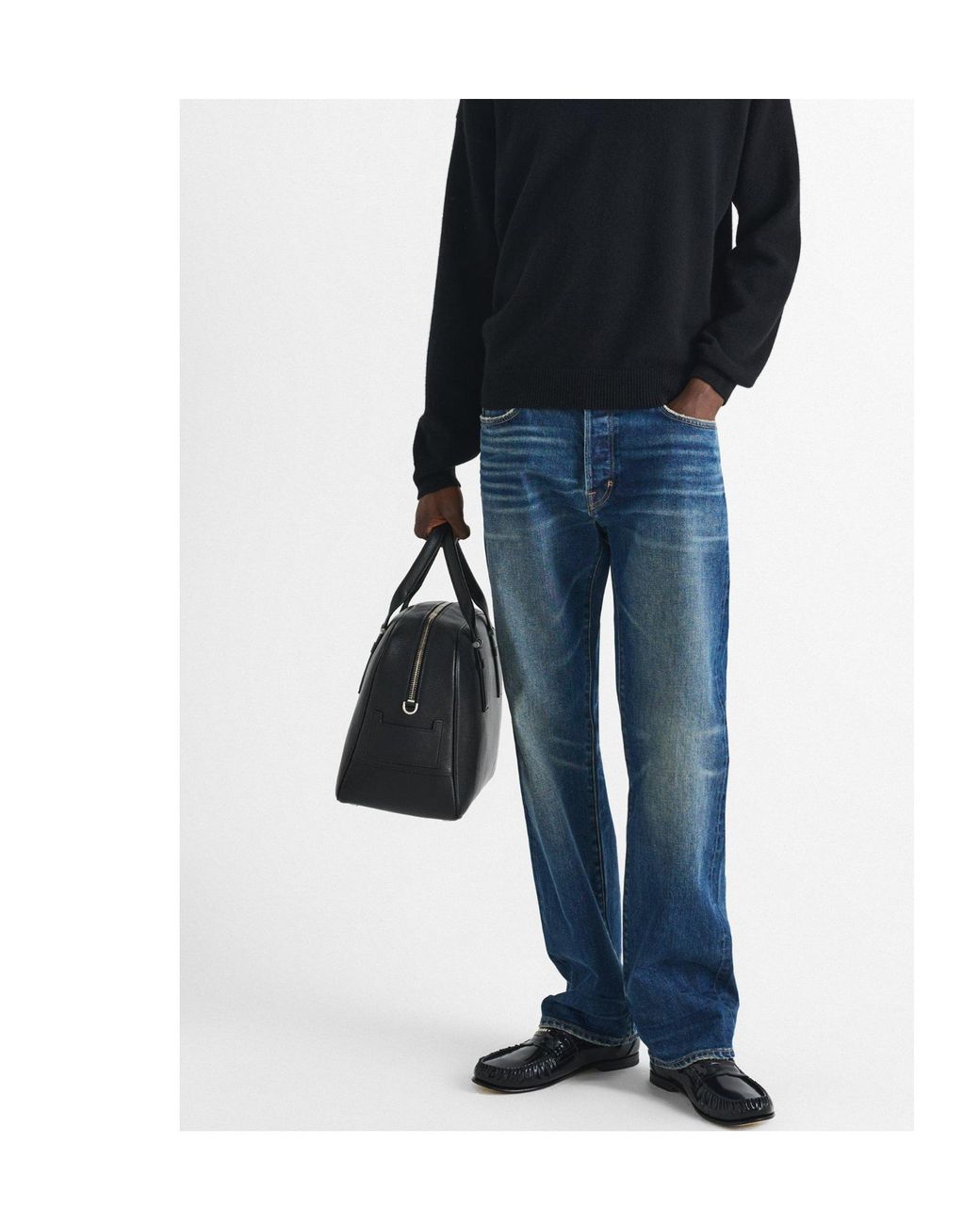 Tom Ford Blue Faded Straight Jeans for men