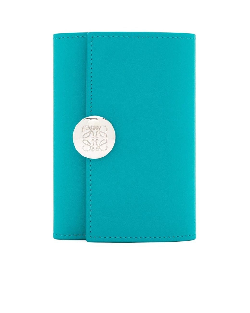 Loewe Blue Pebble Small Vertical Wallet
