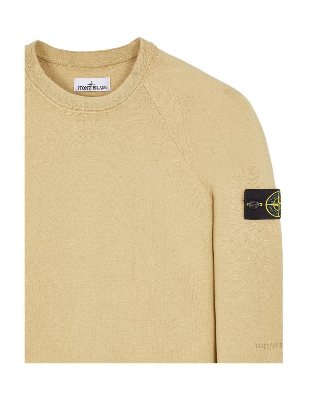 Stone Island Natural Compass Logo-Patch Jersey Sweatshirt for men