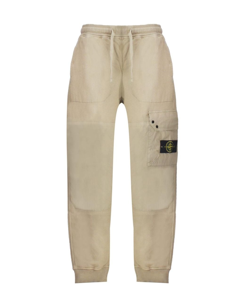 Stone Island Natural Compass Patch Drawstring Track Pants for men