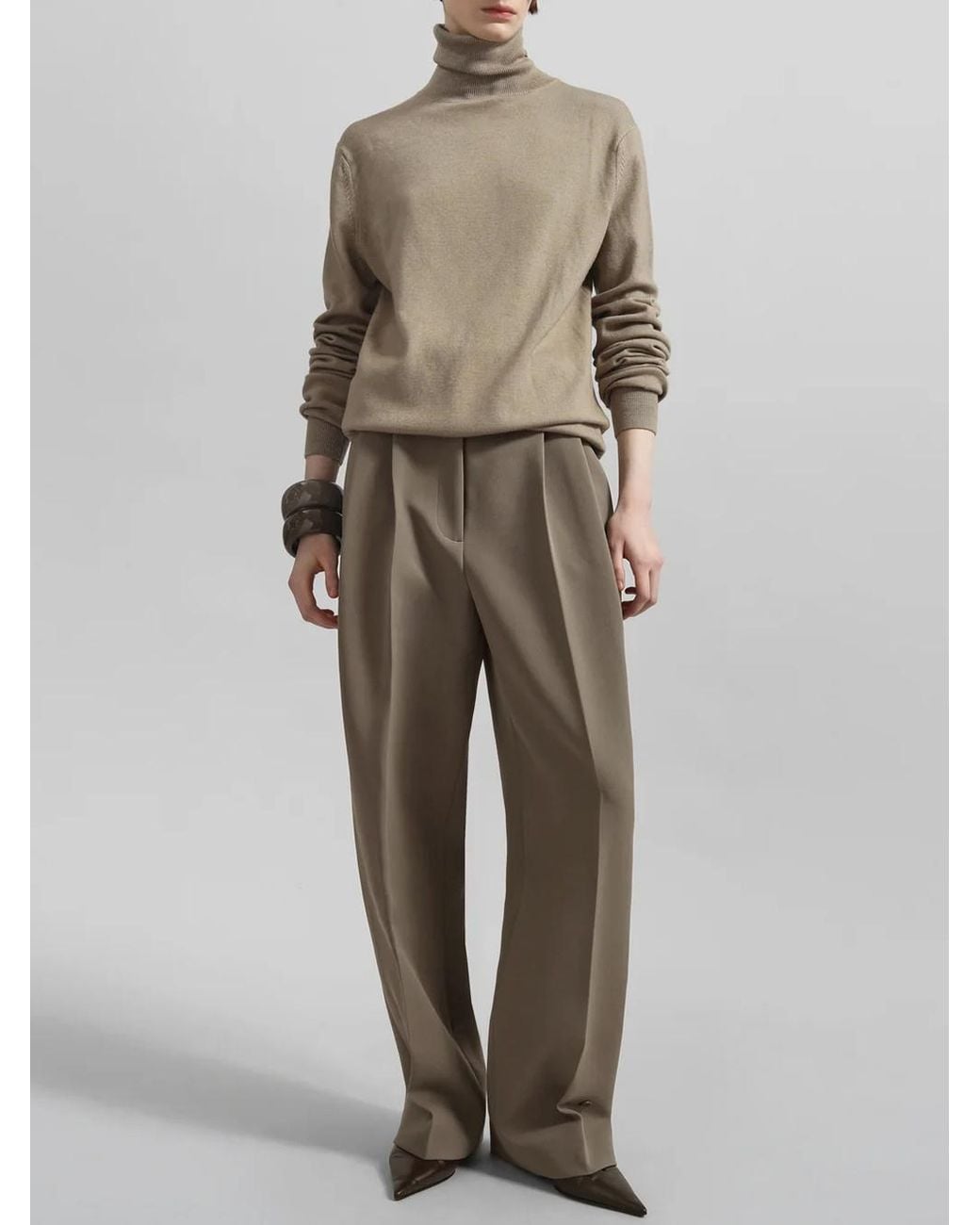 Frankie Shop Green Doyer Pleated Trousers