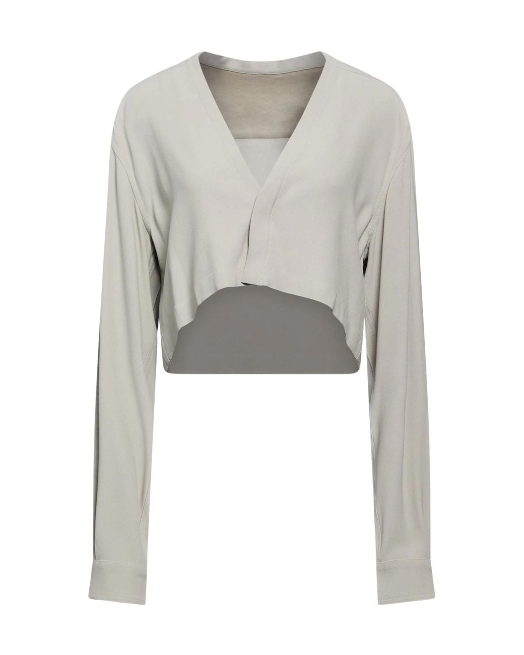 Rick Owens Gray Light Shirt Viscose, Acetate