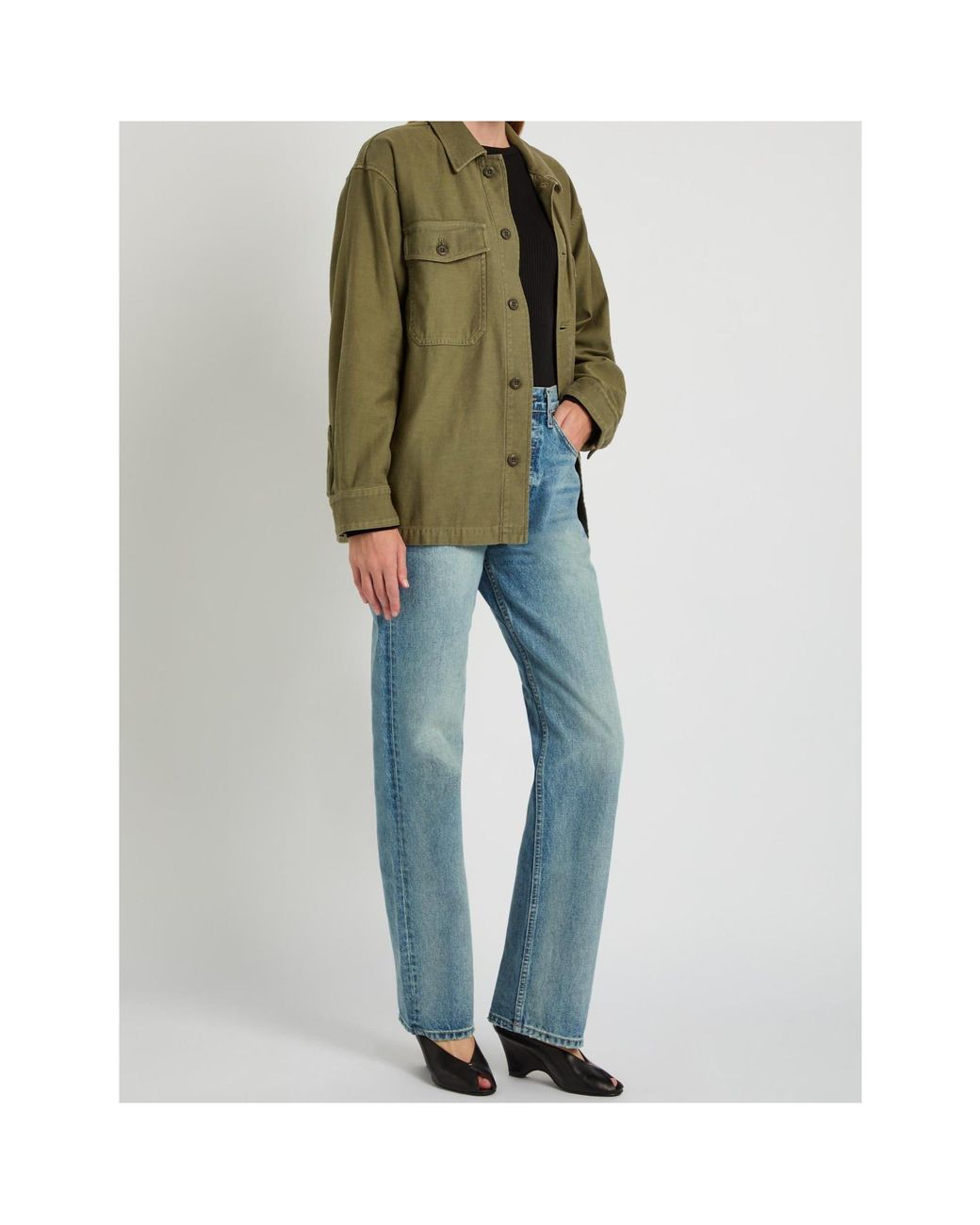 Nili Lotan Green Long-Sleeve Casual Jacket