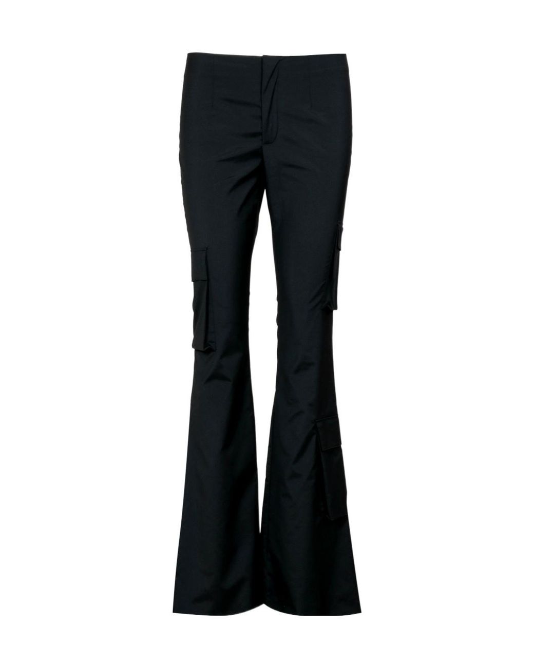 Philosophy Di Lorenzo Serafini Black Low-Rise Casual Pants
