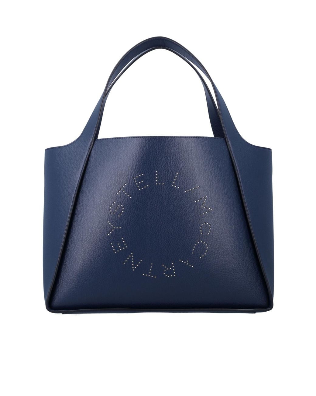 Stella McCartney Blue Logo Perforated Tote Bag