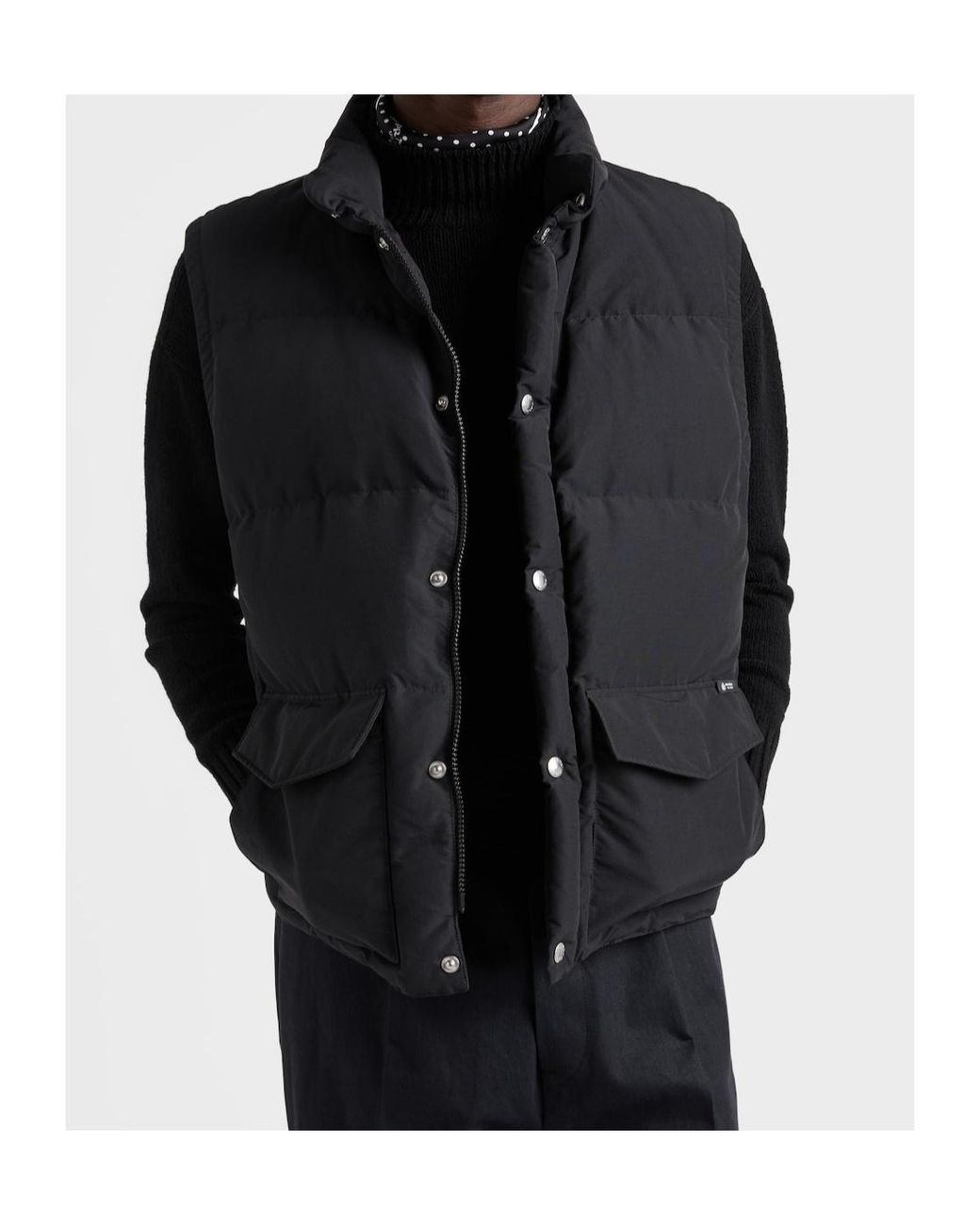 Prada Black Technical Fabric Down Vest for men