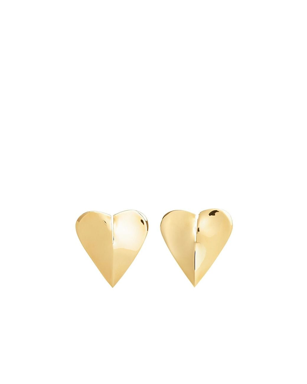 Alaïa Metallic Alaïa Le Coeur Heart-Shaped Polished Earrings