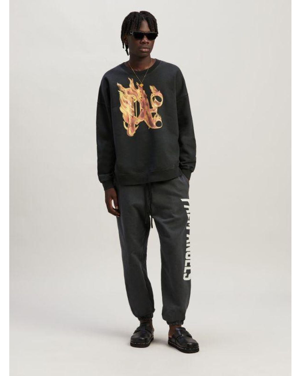 Palm Angels Black Sweatshirts for men