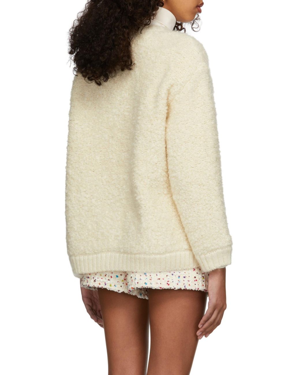 Valentino White Long-Sleeved Button-Down Casual Jacket
