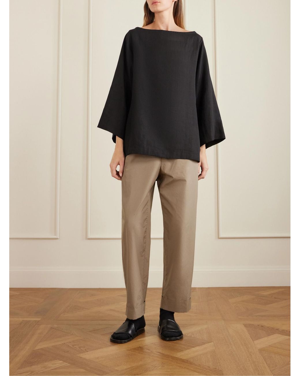 The Row Black Long-Sleeved Pullover