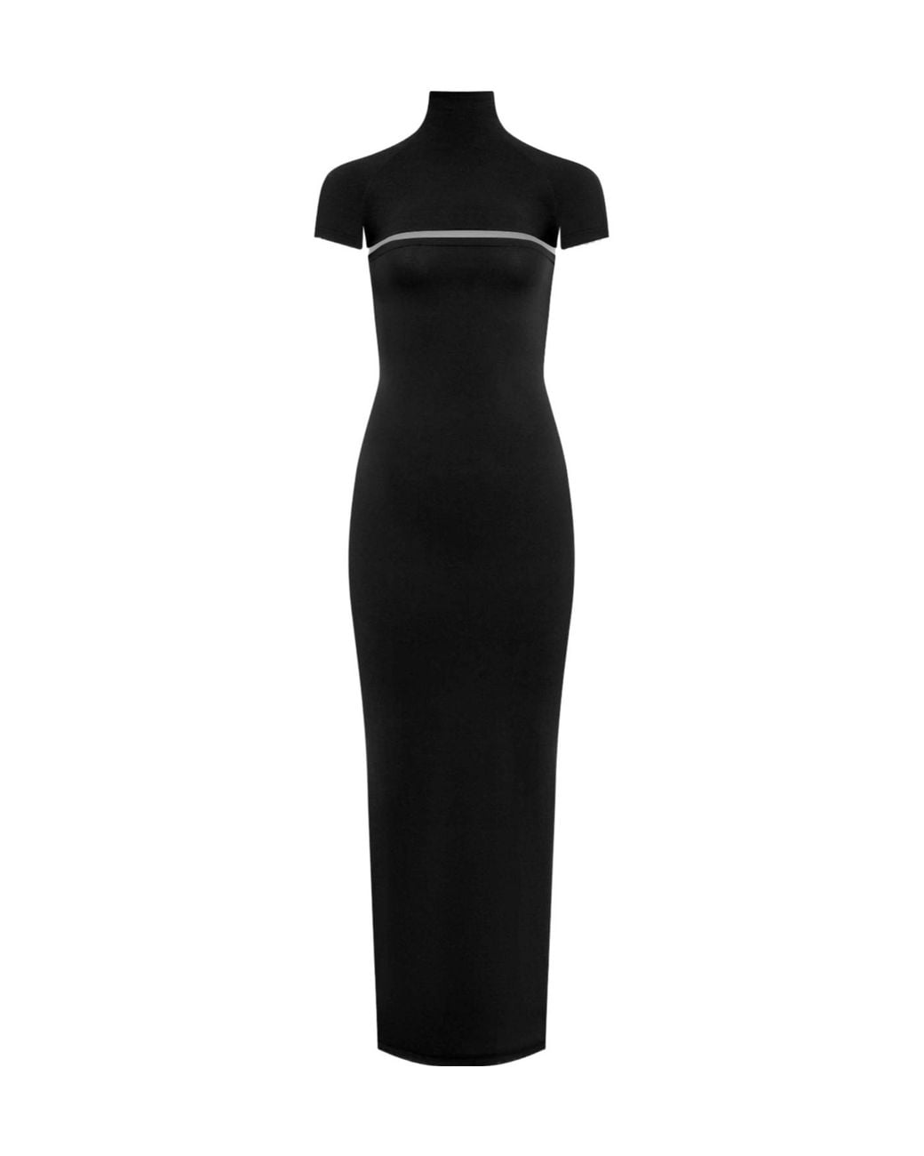 black sleeveless wrap dress Black Wrap Neck Tailored Midi Dress main image 0