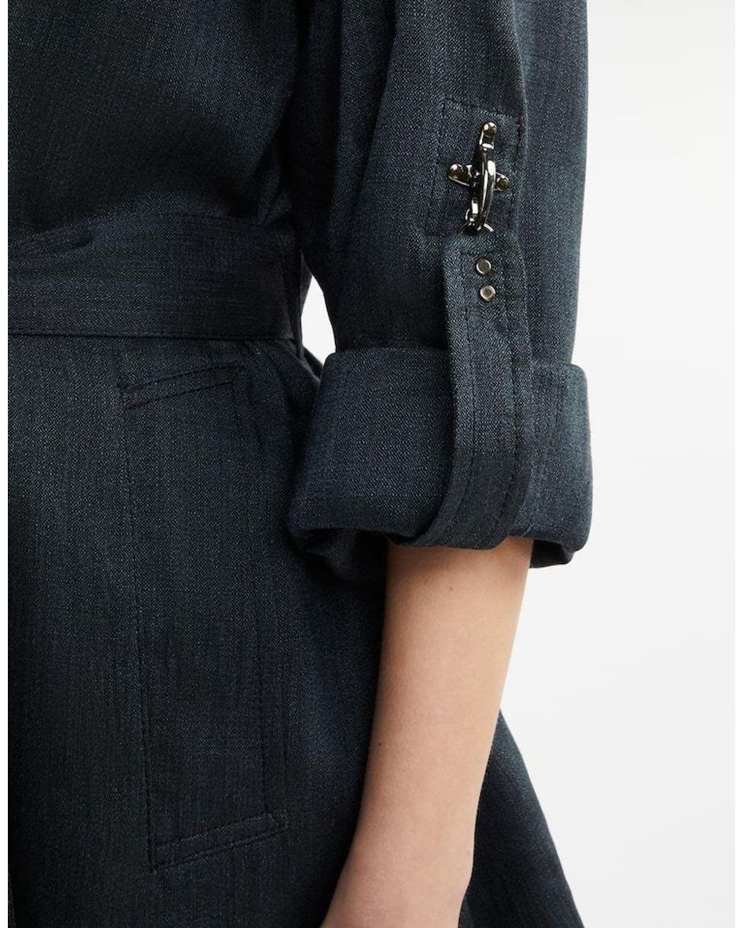 Fay Blue Classic Short Trench Coat