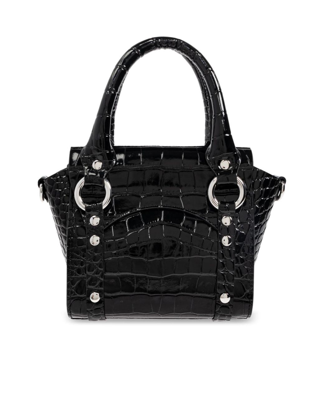 Vivienne Westwood Black Orb Plaque Chained Tote Bag