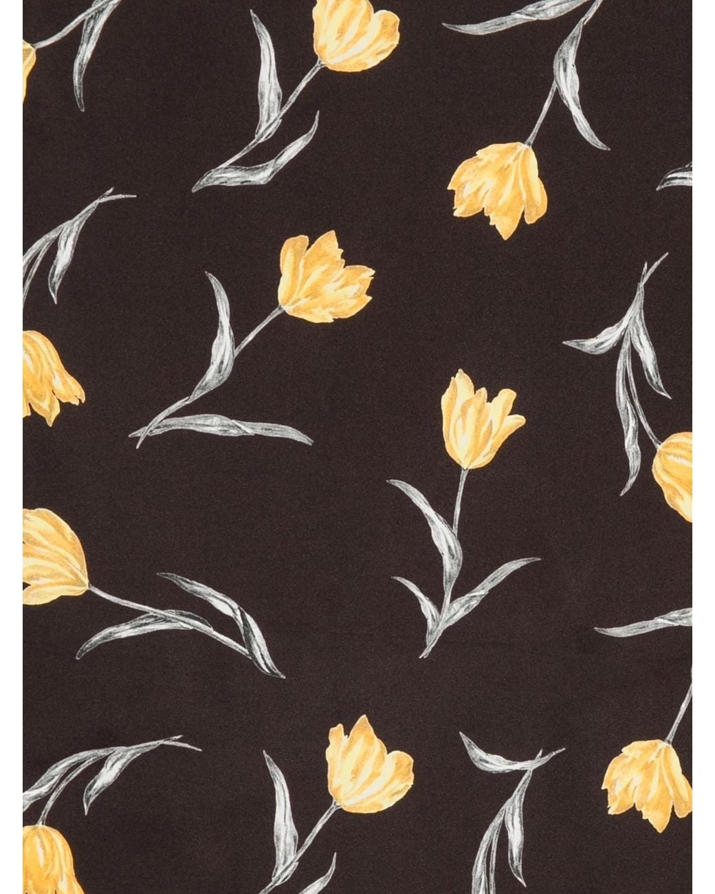 Jacquemus Black Finished Edge Tulip Printed Scarf