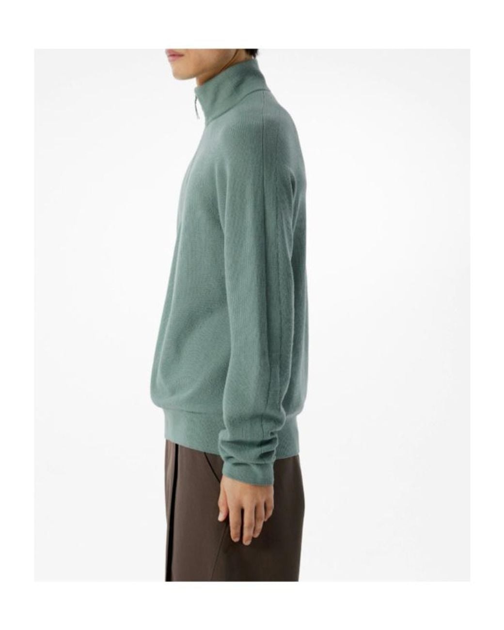 Veilance Green Conic Half-Zip Sweatshirt for men