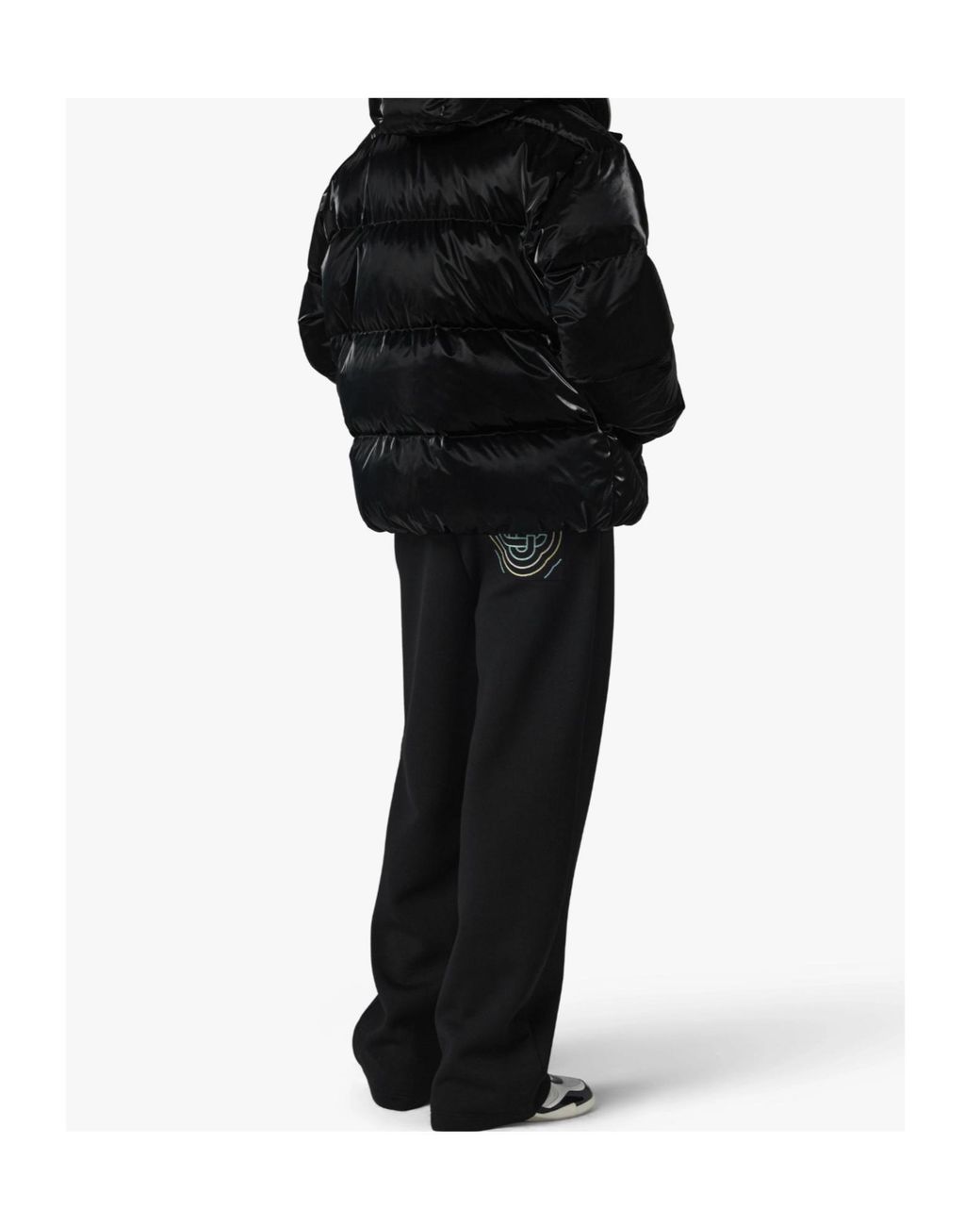 Casablanca Black Painted Hooded Down Jacket for men