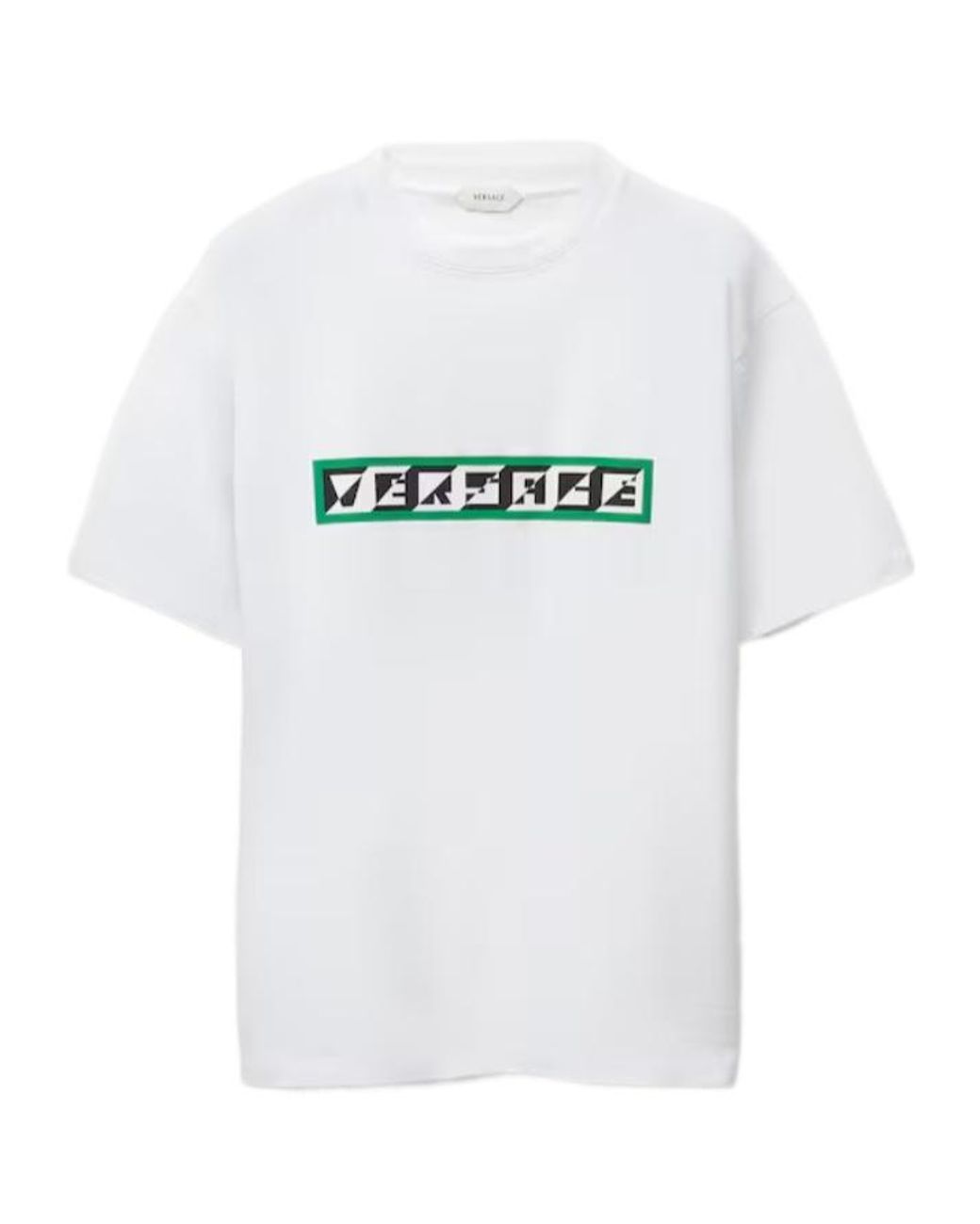 Versace White Logo Print T-Shirt for men