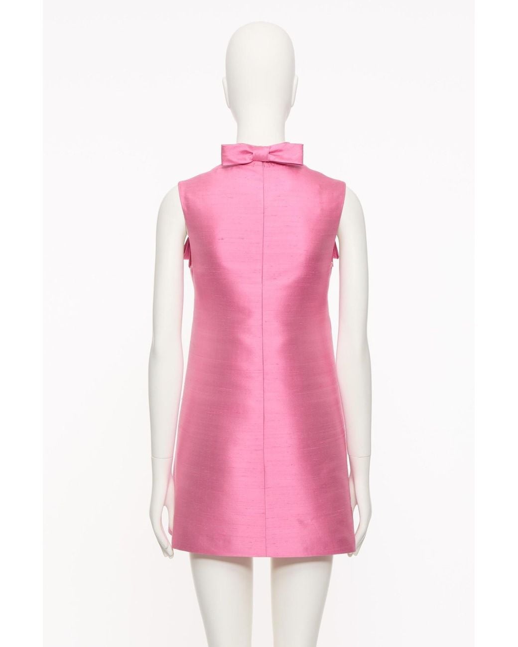 Valentino Pink Bow-Detail Mini Dress