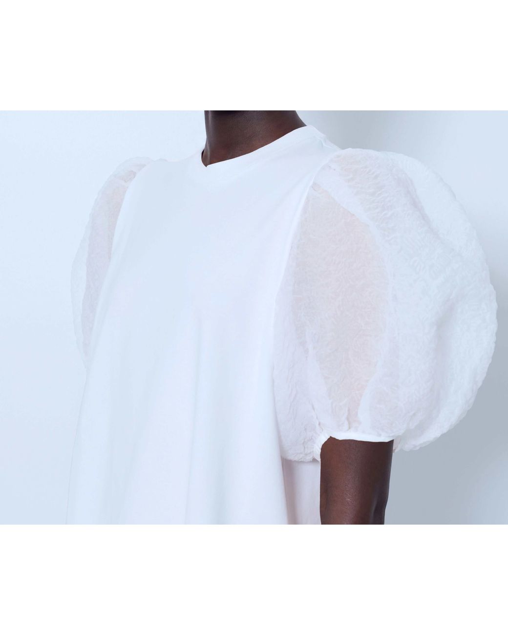 CECILIE BAHNSEN White Short-Sleeved Top