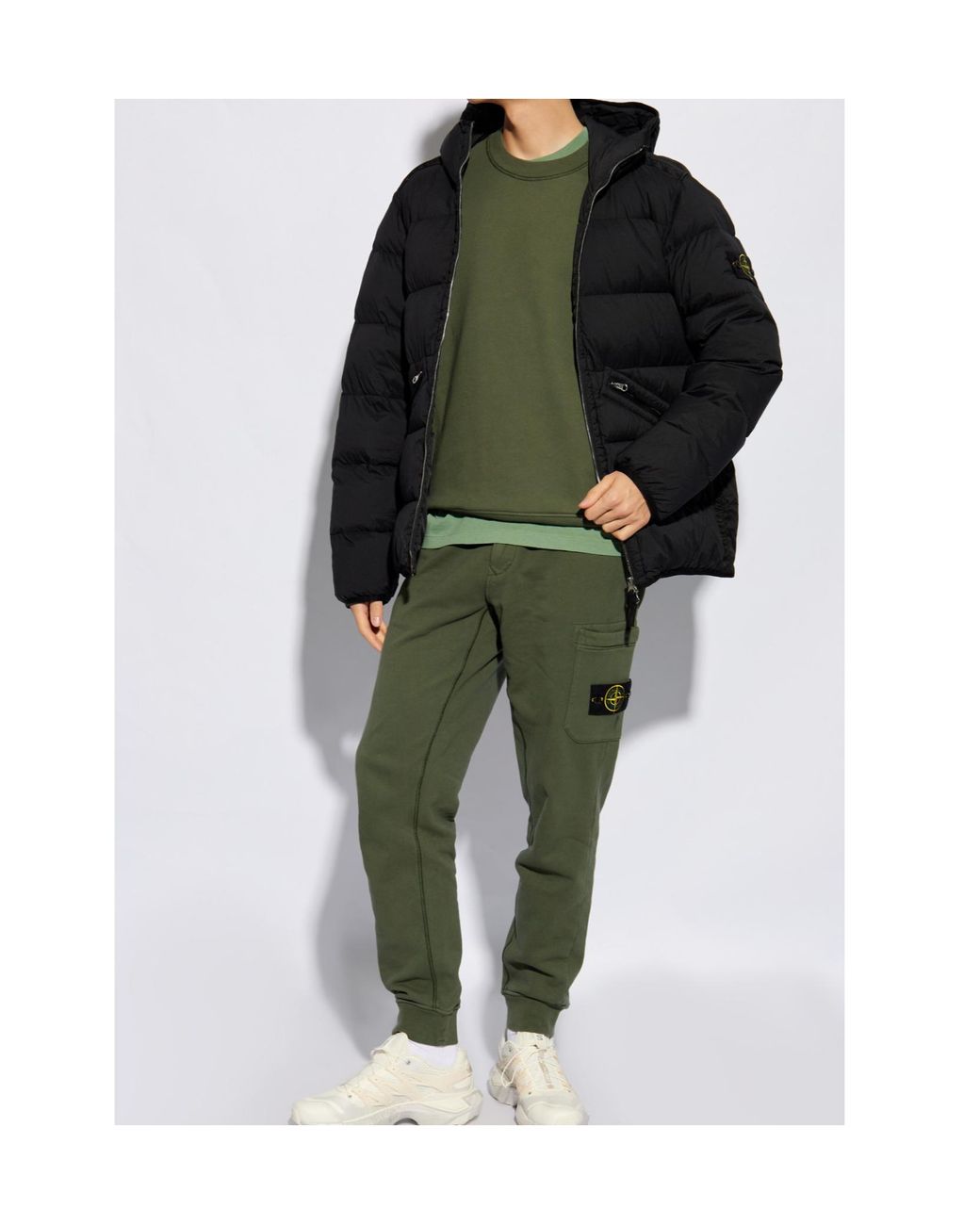 Stone Island Black Down Jackets for men