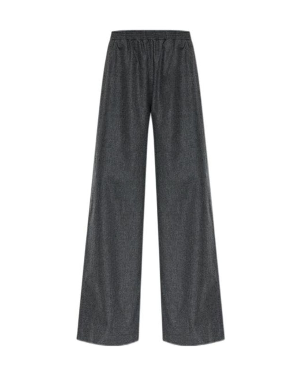 Fabiana Filippi Gray Elasticated Waistband Wide Leg Pants