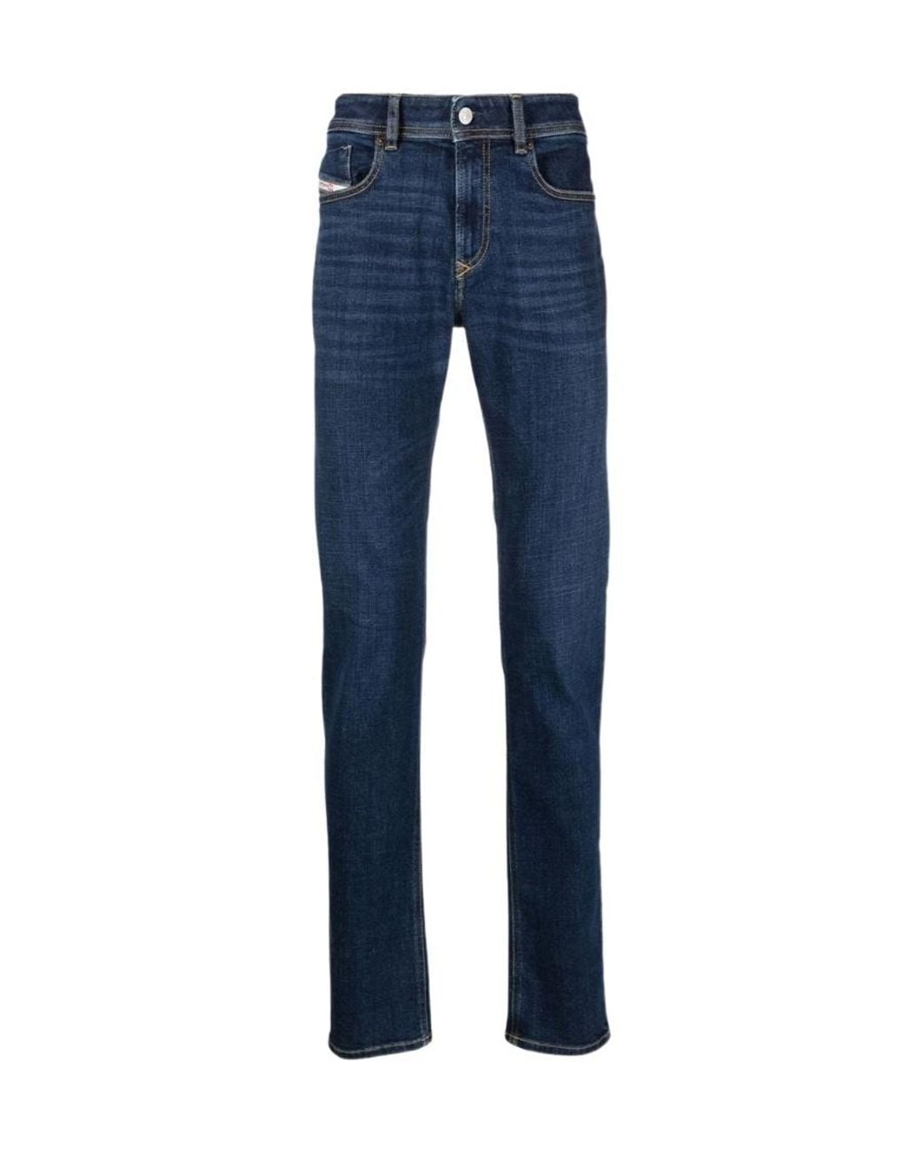 DIESEL Blue Slim-Cut Denim Jeans for men