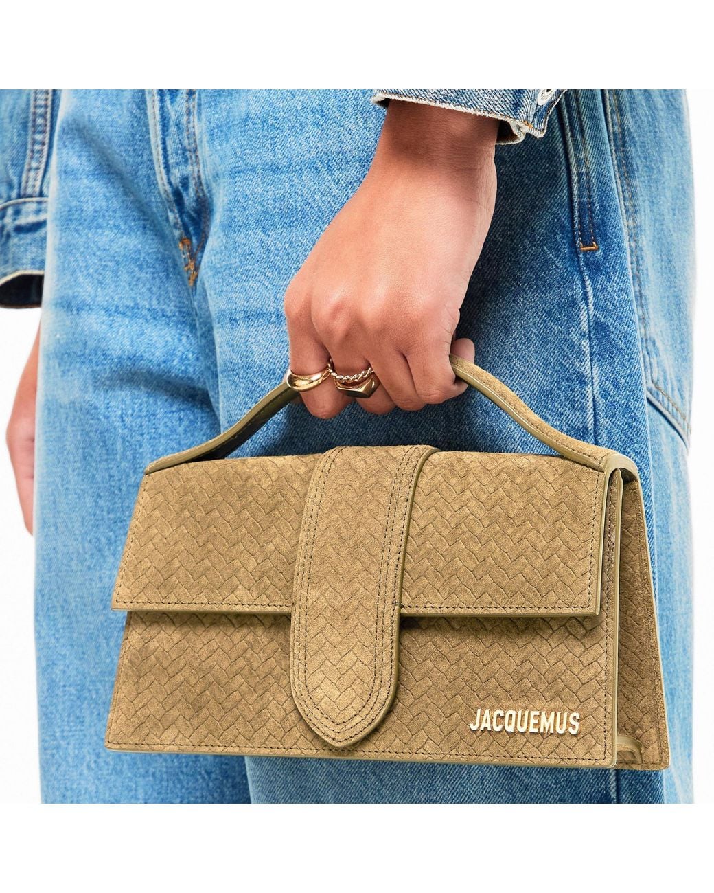 Jacquemus Black Simple Large-Capacity Genuine Leather Bag