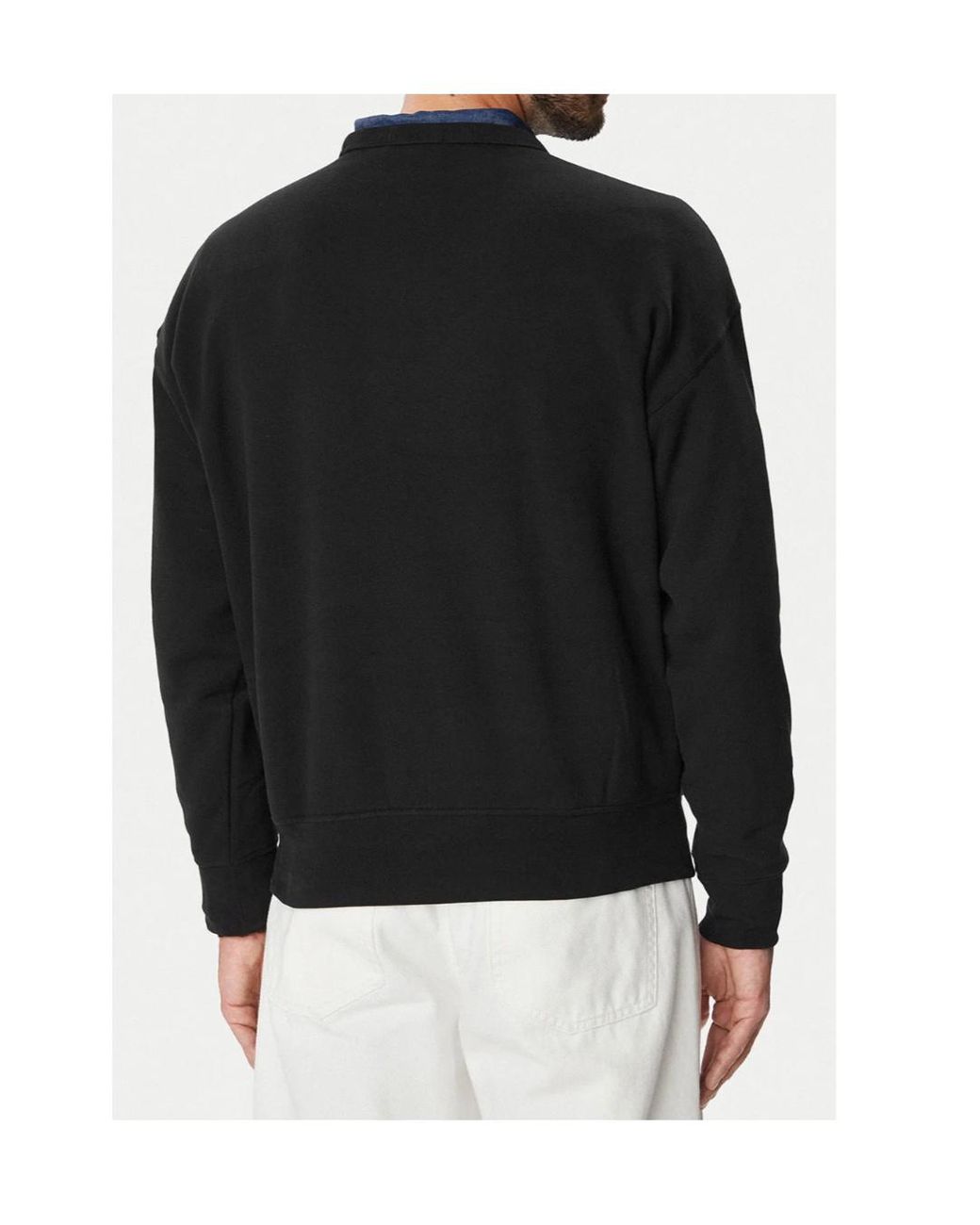 Polo Ralph Lauren Black Printed Fleece Sweatshirt for men