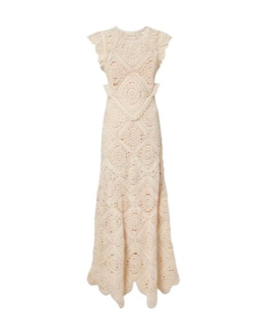 Ulla Johnson Natural Annalisa Crochet Cotton Maxi Dress
