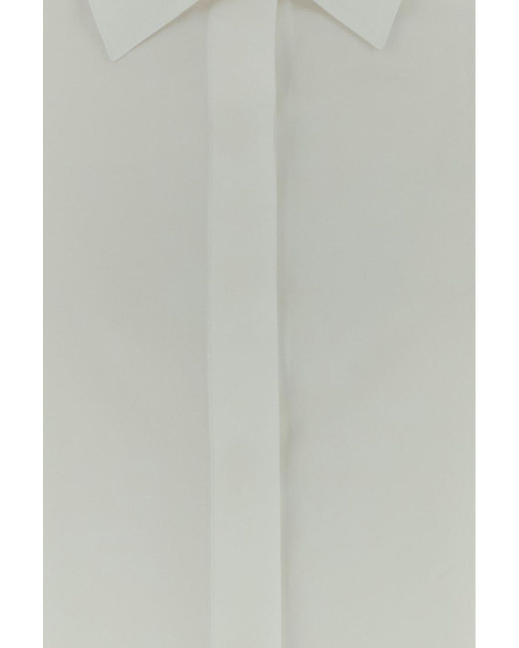Alaïa White Alaïa A-Line Poplin Shirt Dress