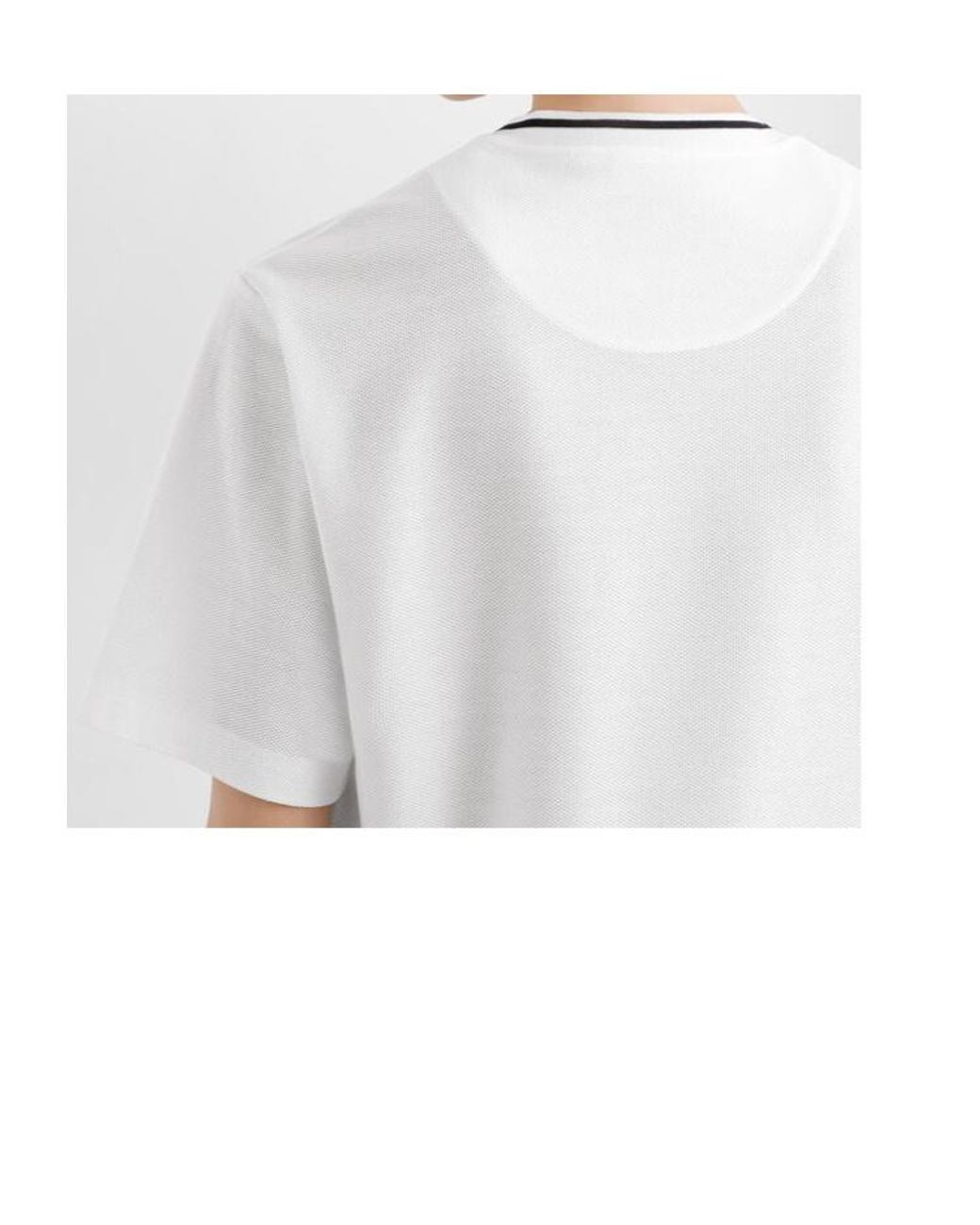 Dolce & Gabbana White Logo Embroidered Short-Sleeved T-Shirt for men