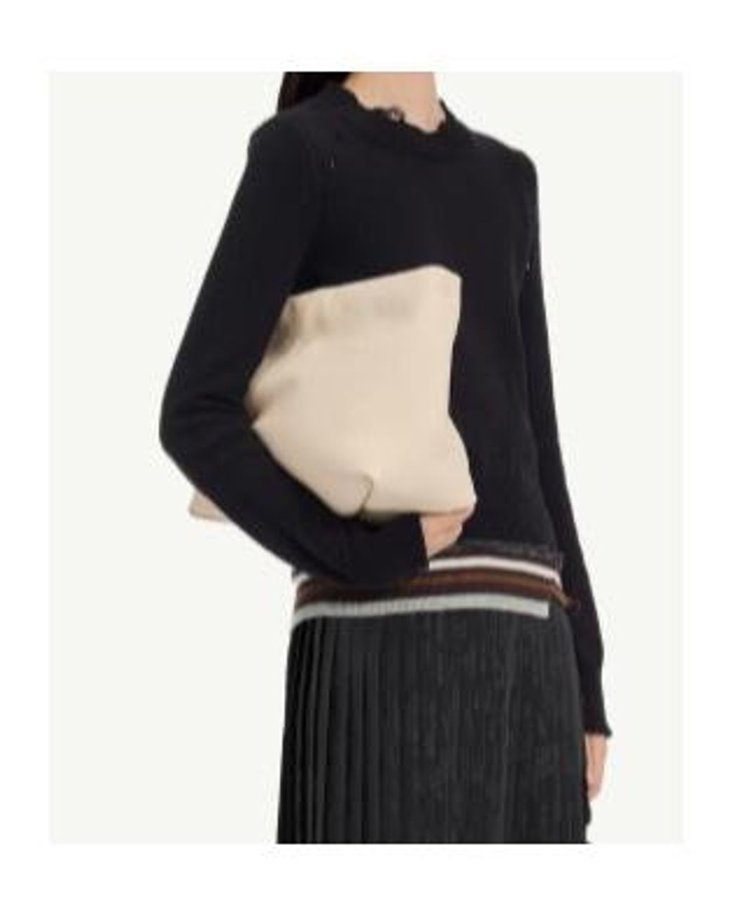 MM6 by Maison Margiela Black Ribbed Knit Top