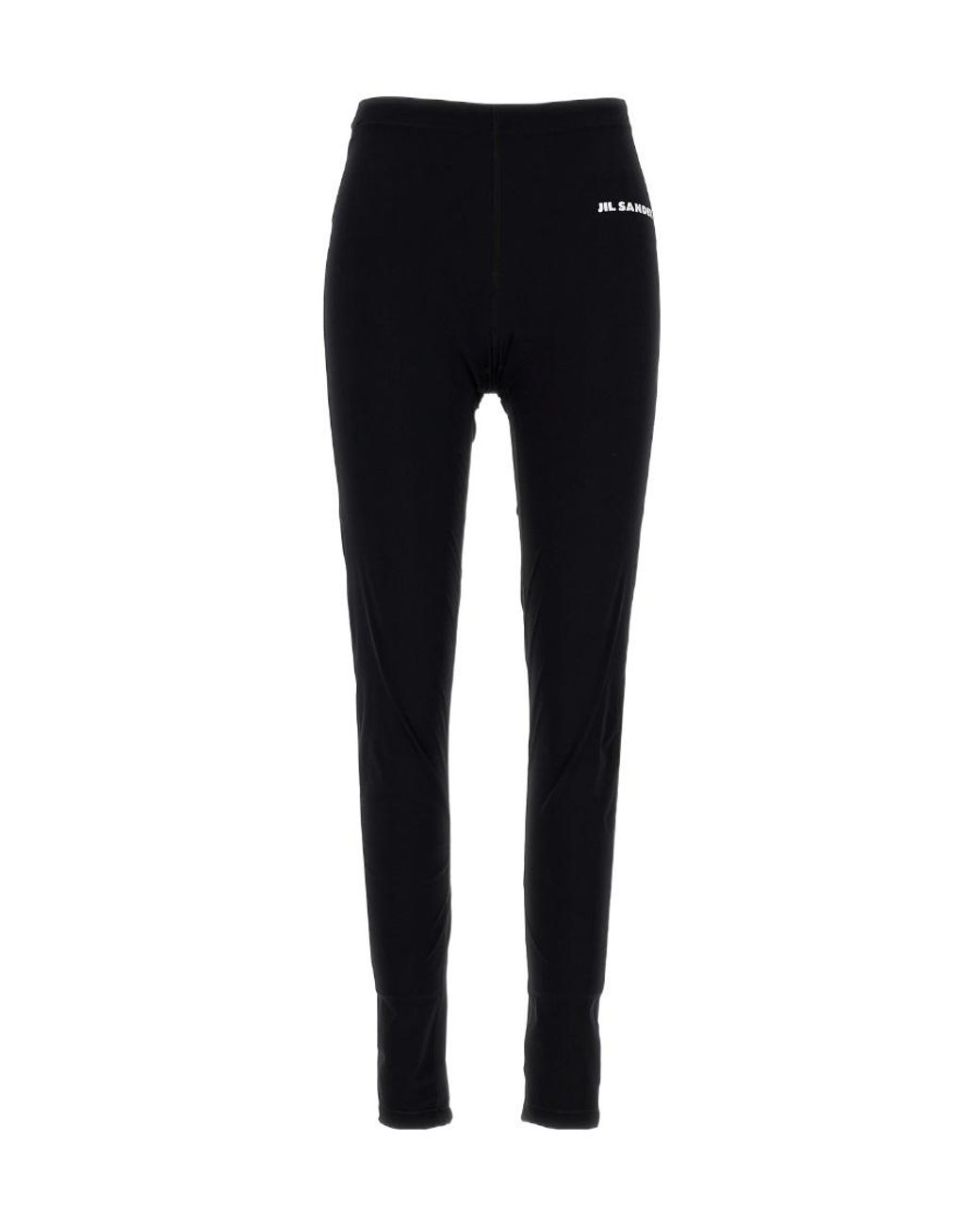Jil Sander Blue Logo Printed High-Waist Leggings
