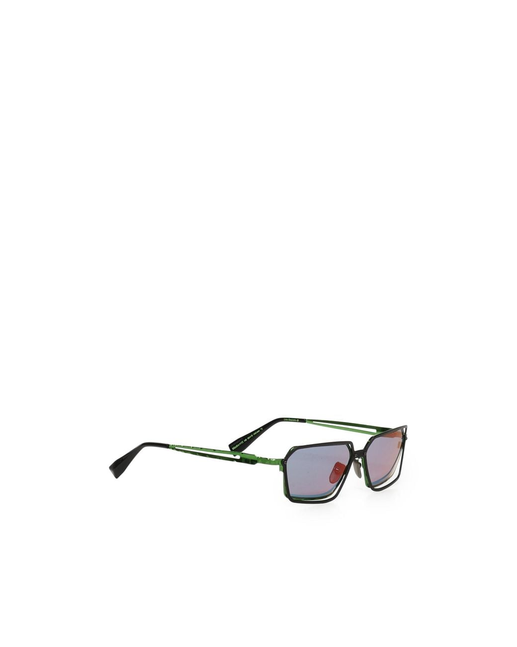 Kuboraum White Infrared Rectangular Sunglasses for men