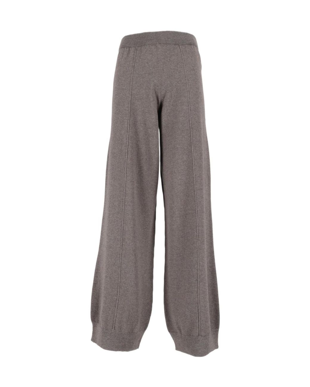 Fabiana Filippi Gray Elasticated Waistband Knitted Trousers