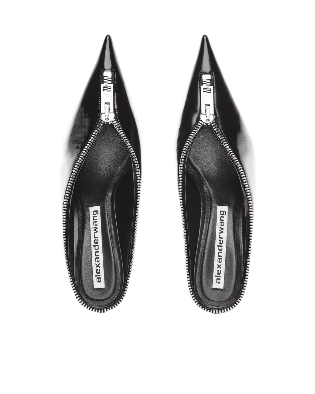 Alexander Wang Black Akila Zip Closed Toe Mules