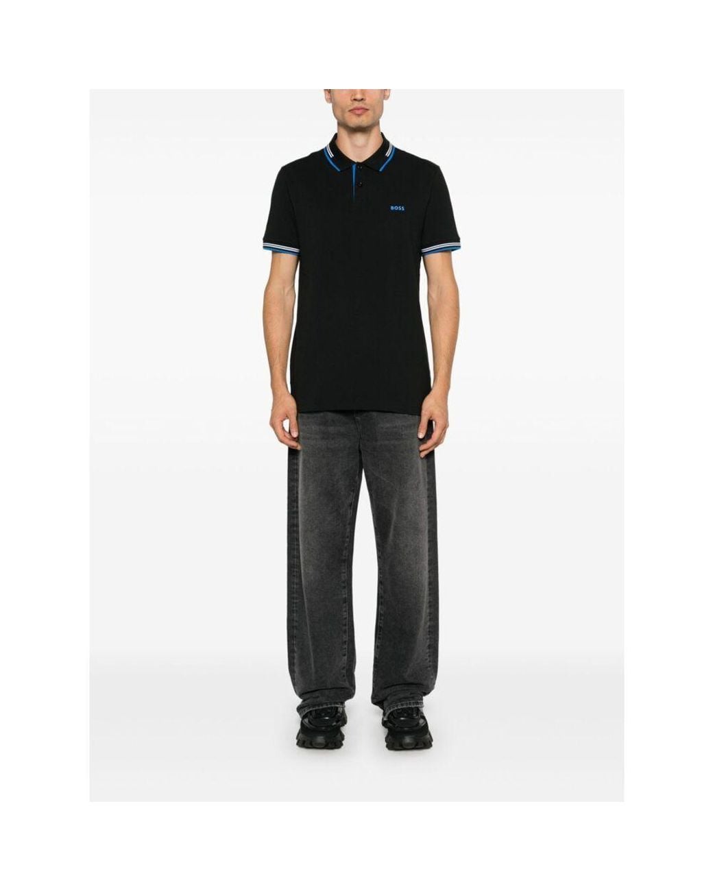 Boss Black Boss Logo Printed Short-Sleeved Polo Shirt for men