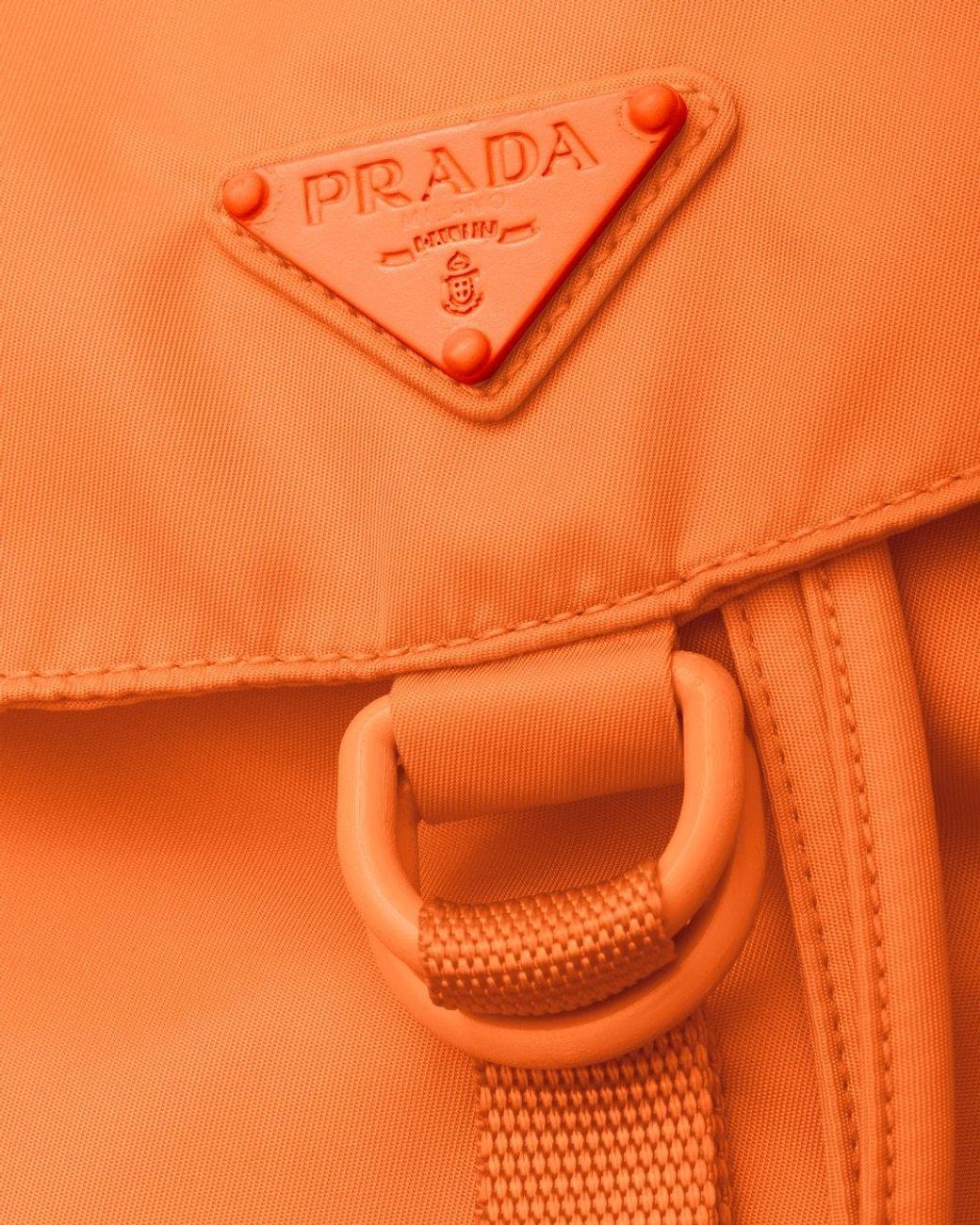 Prada Orange Re-Nylon Backpack