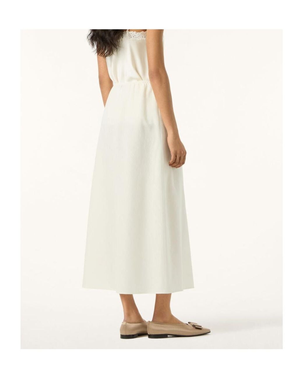 Loro Piana White Charis Skirt