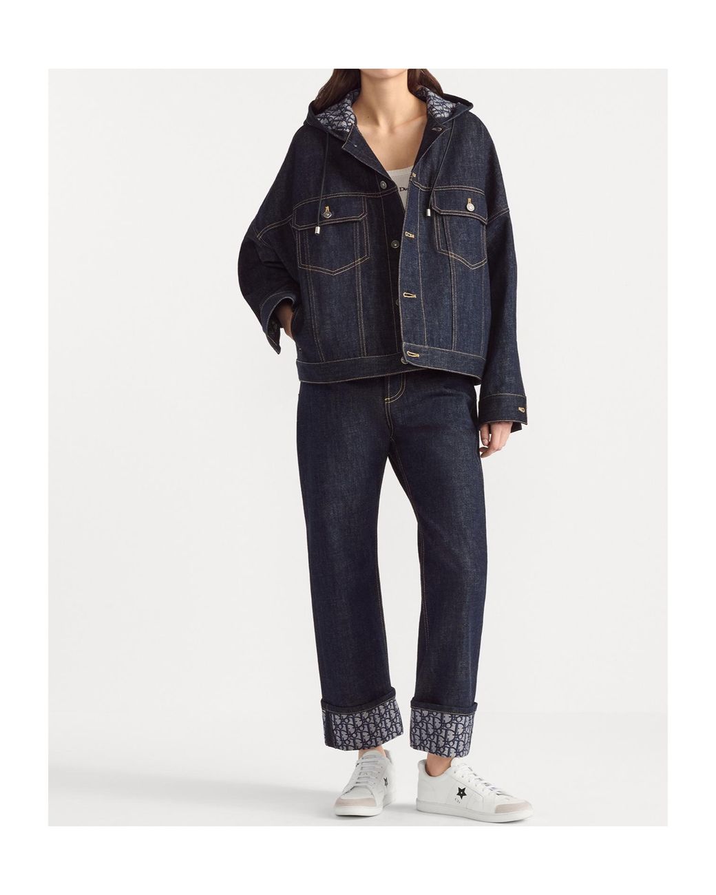 Dior Blue Oversized Hooded Jacket