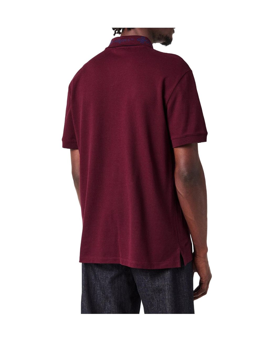 McQueen Red Short-Sleeve Polo Shirt for men
