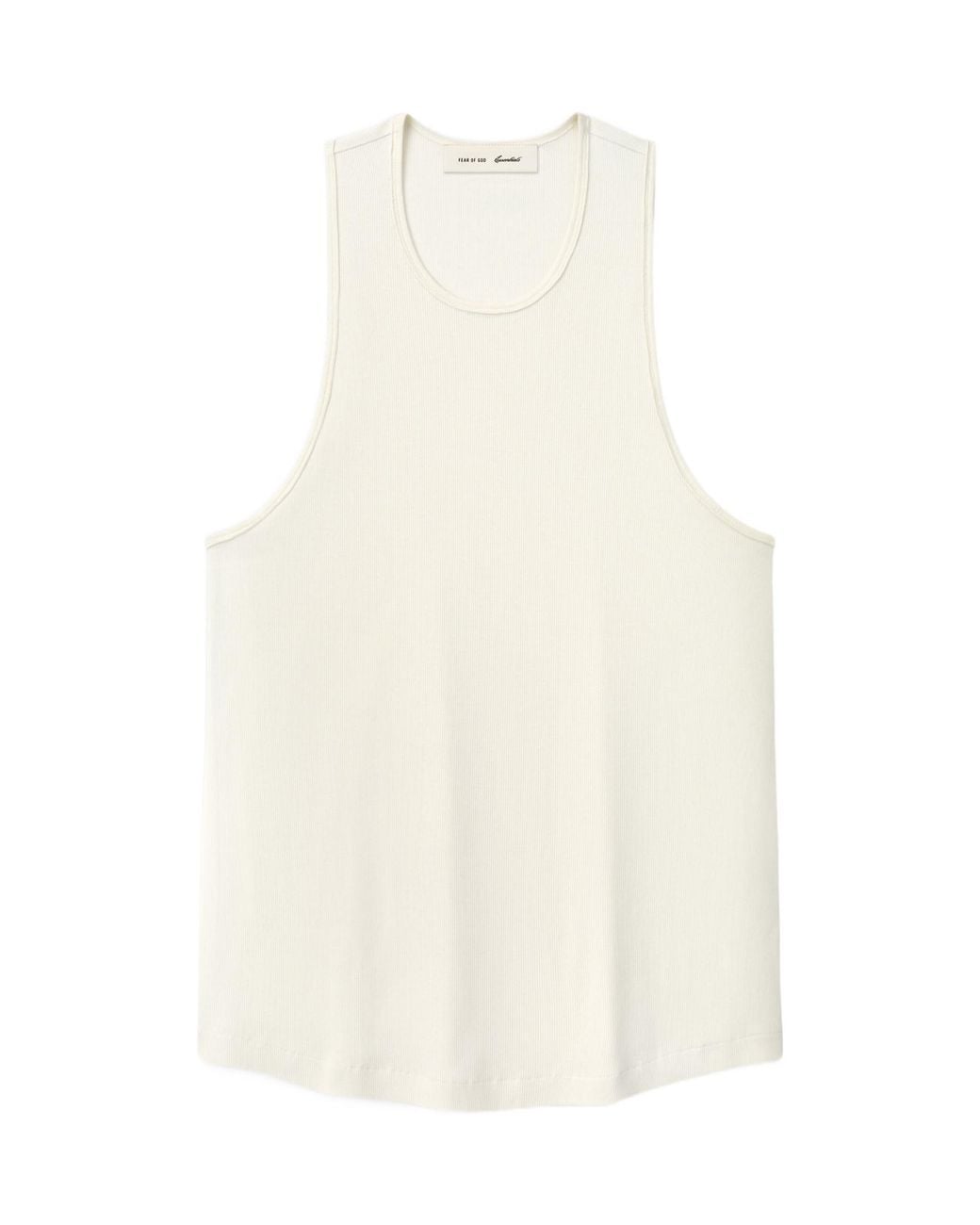 Fear Of God White Essential Ribbed Tank Top for men