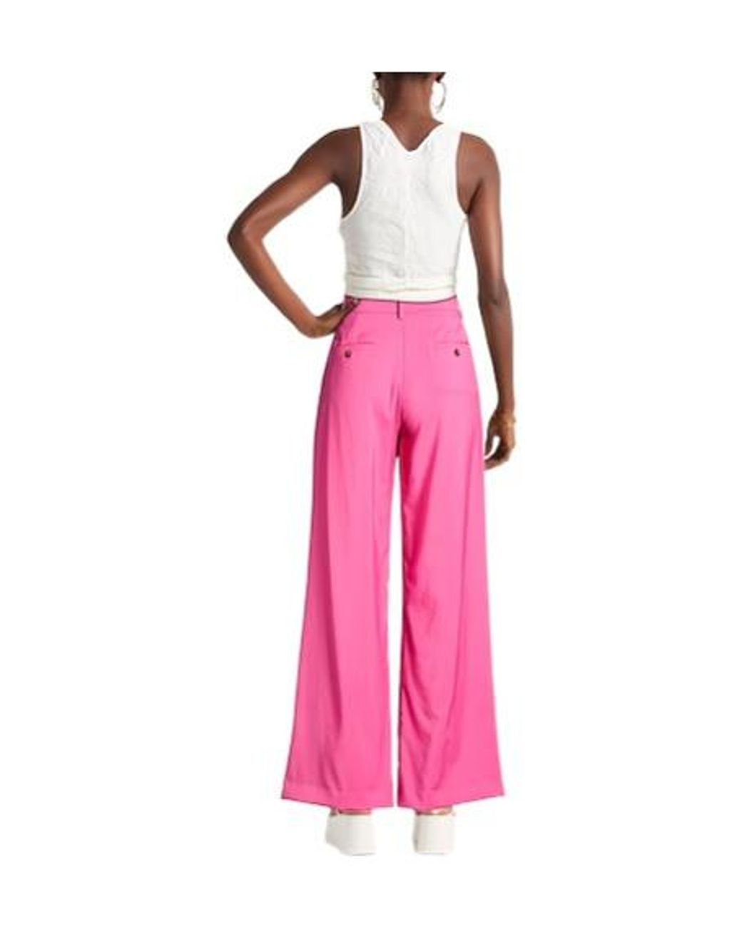 Weekend by Maxmara Pink Loose-Fit Suit Trousers