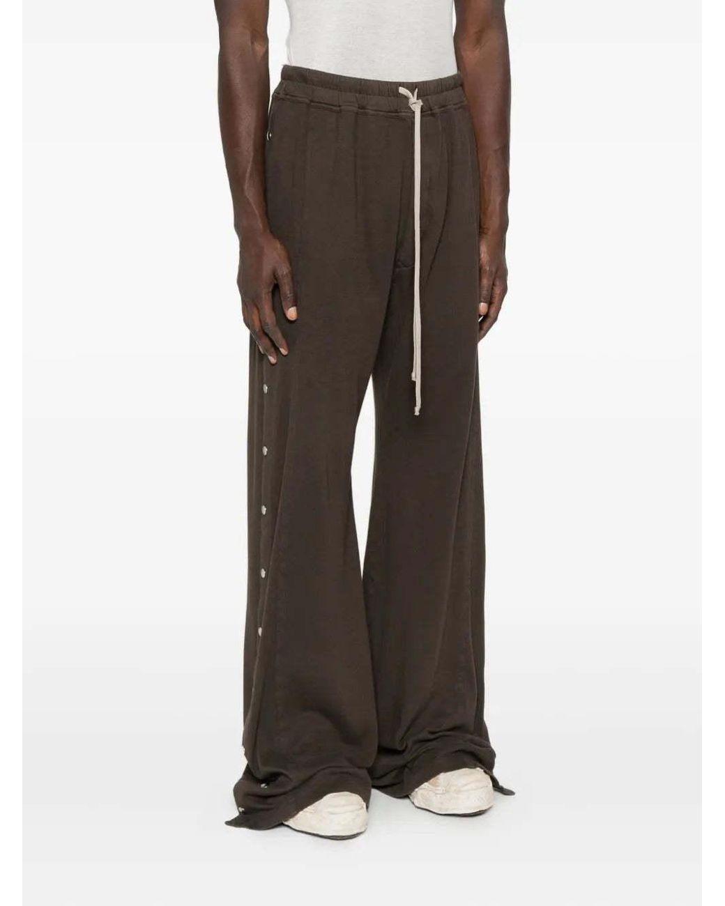 Rick Owens Brown Pocket Detail Wide-Leg Trousers for men