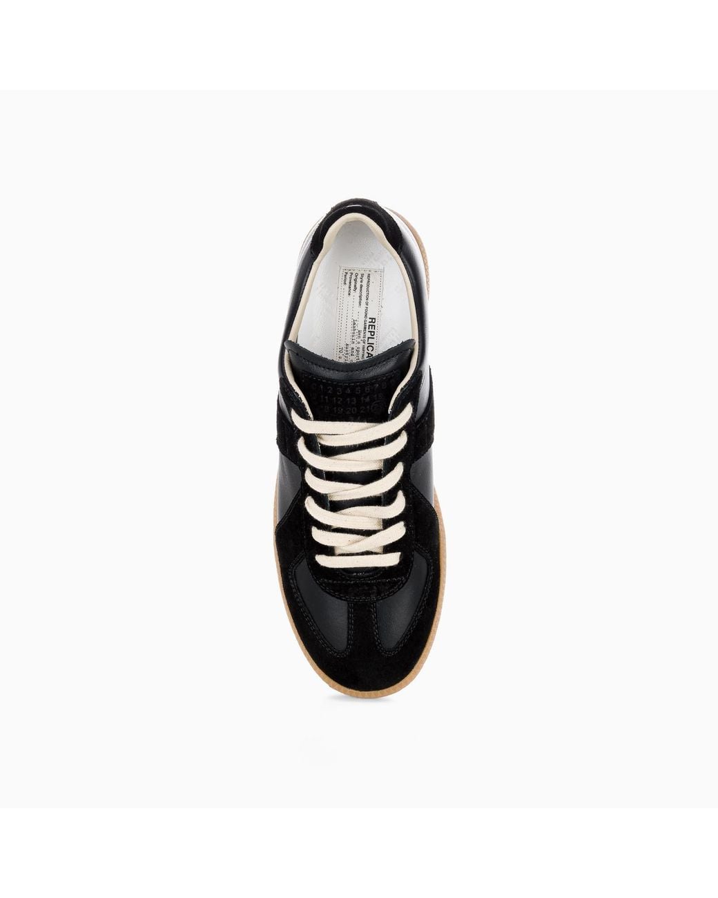 Maison Margiela Black Replica Low-Top Sneakers for men